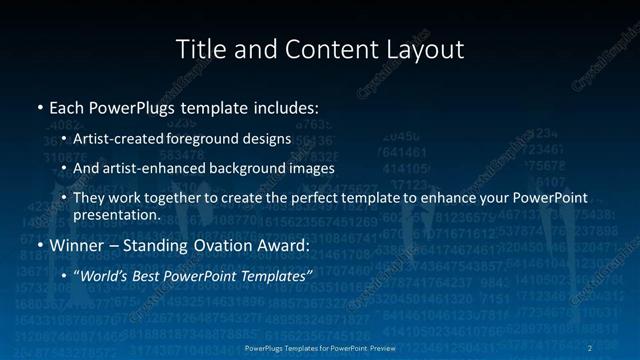 Title and Content presentation slide layout