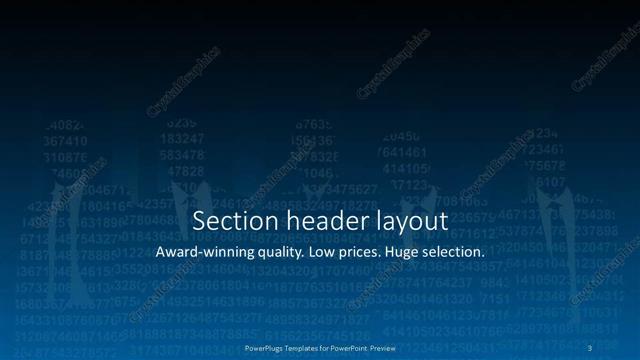 Section Header presentation slide layout