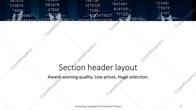 Section Header presentation slide layout