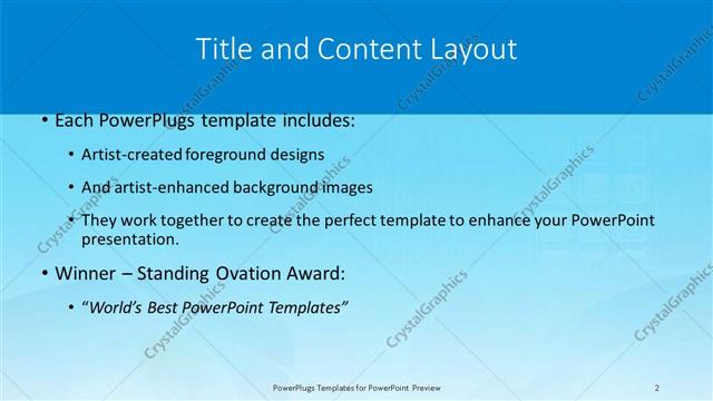 Title and Content presentation slide layout