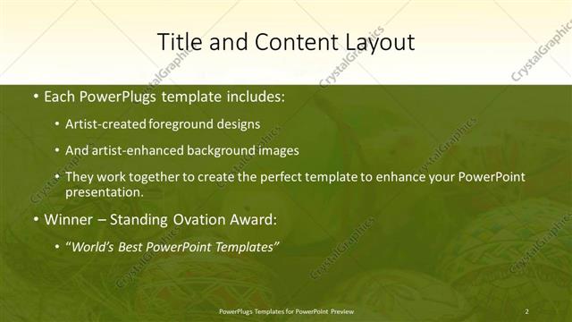 Title and Content presentation slide layout