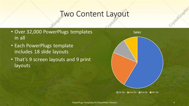 Two Content presentation slide layout