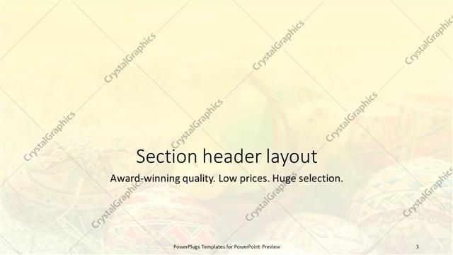Section Header presentation slide layout