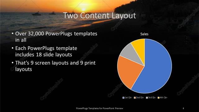 Two Content presentation slide layout