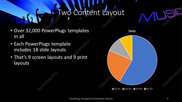 Two Content presentation slide layout