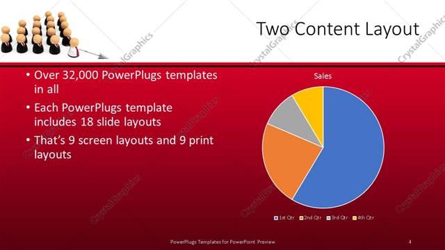 Two Content presentation slide layout