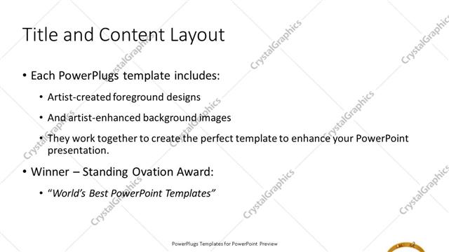 Title and Content presentation slide layout