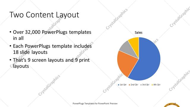 Two Content presentation slide layout
