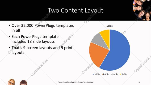 Two Content presentation slide layout