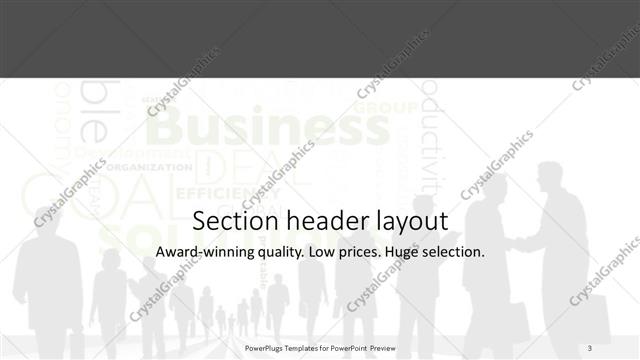 Section Header presentation slide layout