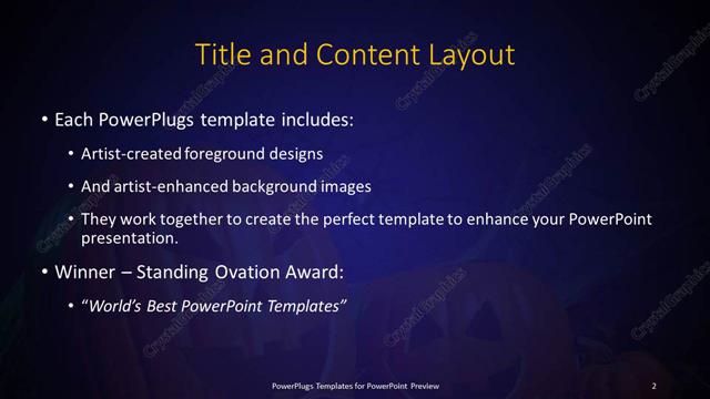 Title and Content presentation slide layout