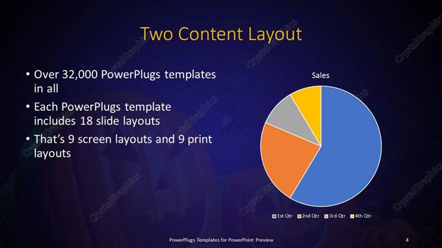 Two Content presentation slide layout