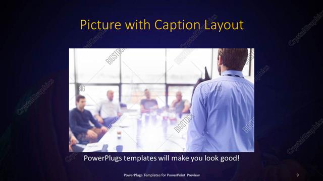 Picture with Caption presentation slide layout