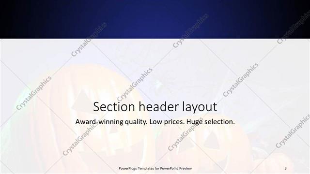 Section Header presentation slide layout