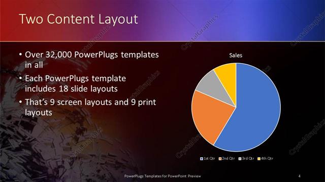 Two Content presentation slide layout