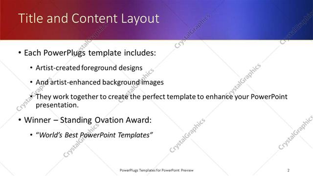 Title and Content presentation slide layout