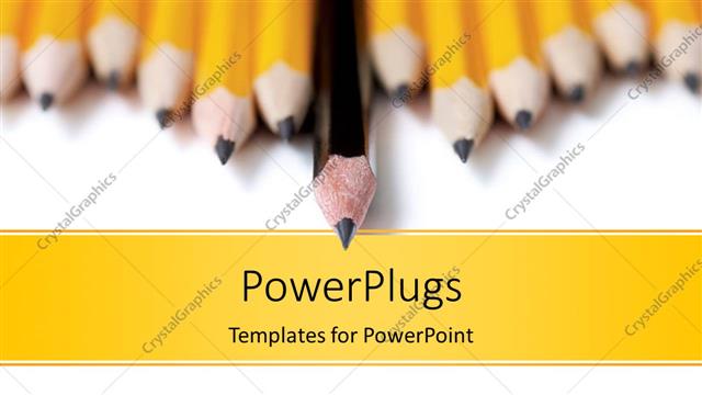  Presentation with pencils - A lot of sharpened pencils with blurred background