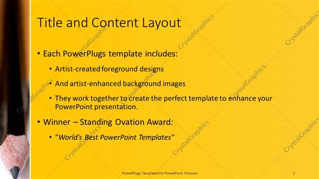 Title and Content presentation slide layout