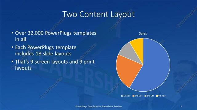 Two Content presentation slide layout
