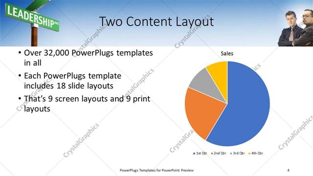 Two Content presentation slide layout