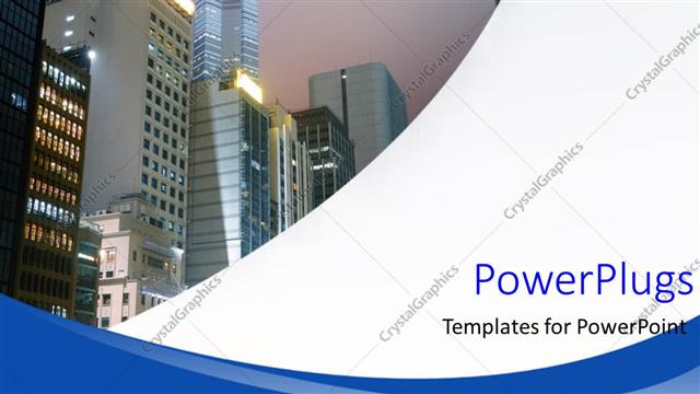  Presentation with city - A lot of sky scrapers with sky in the background