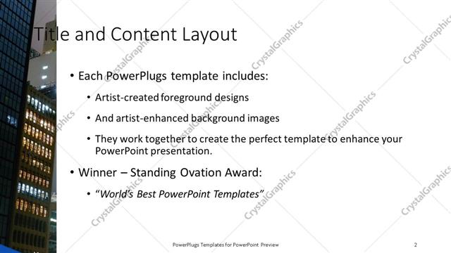 Title and Content presentation slide layout