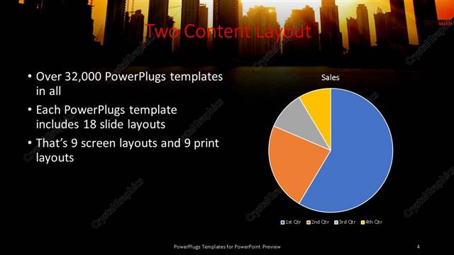 Two Content presentation slide layout