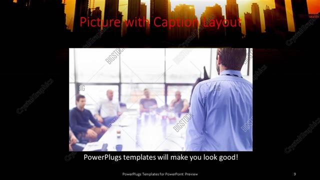 Picture with Caption presentation slide layout