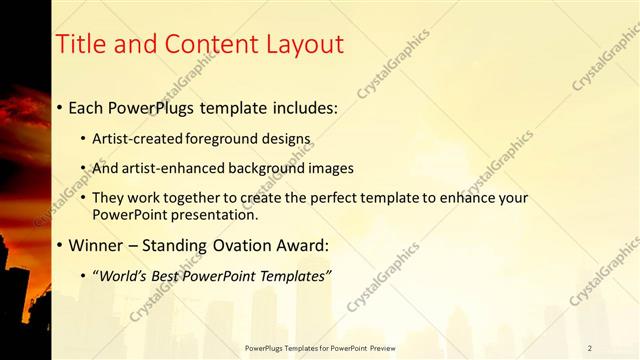 Title and Content presentation slide layout