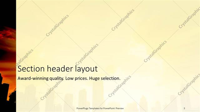Section Header presentation slide layout