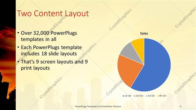 Two Content presentation slide layout