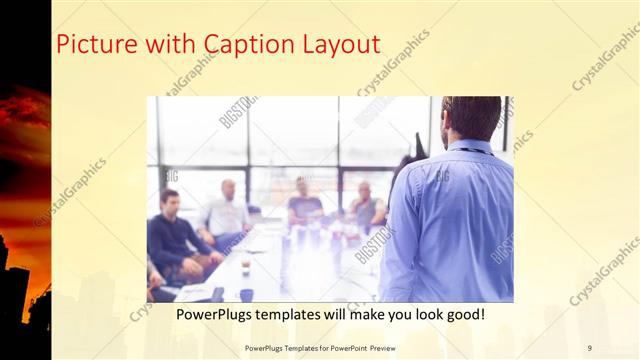 Picture with Caption presentation slide layout