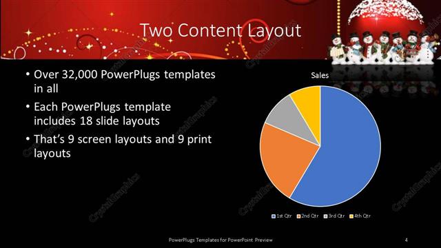 Two Content presentation slide layout
