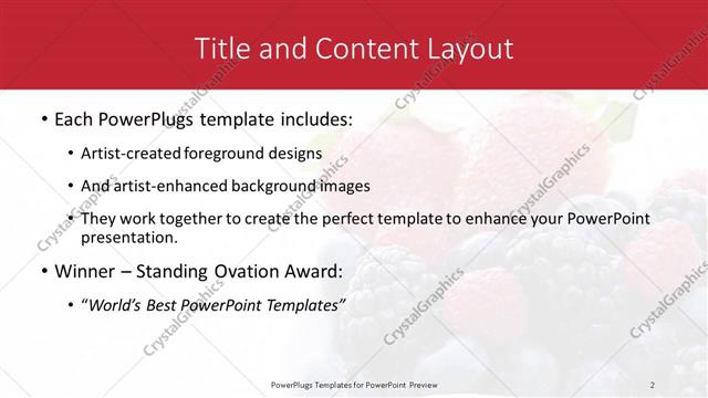 Title and Content presentation slide layout