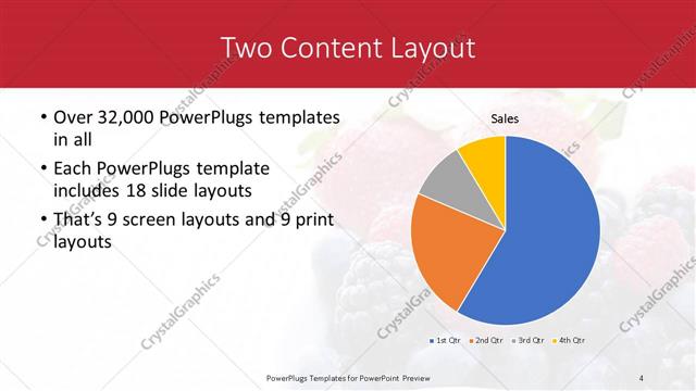 Two Content presentation slide layout