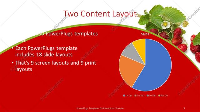 Two Content presentation slide layout