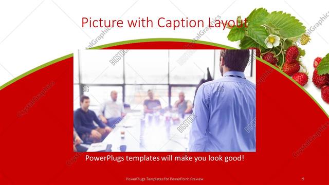 Picture with Caption presentation slide layout