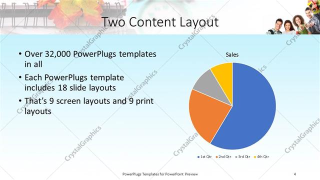 Two Content presentation slide layout