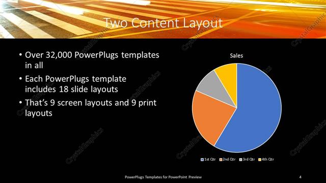 Two Content presentation slide layout
