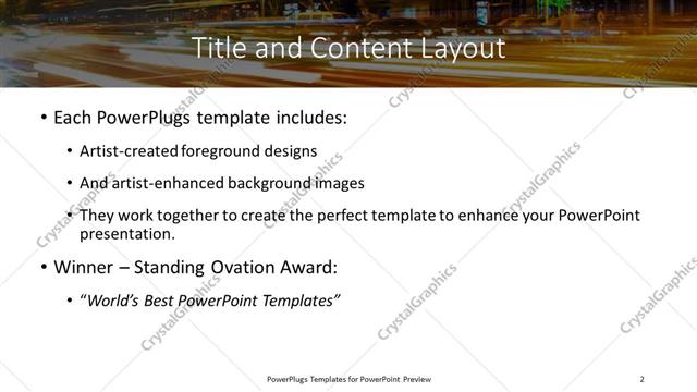 Title and Content presentation slide layout