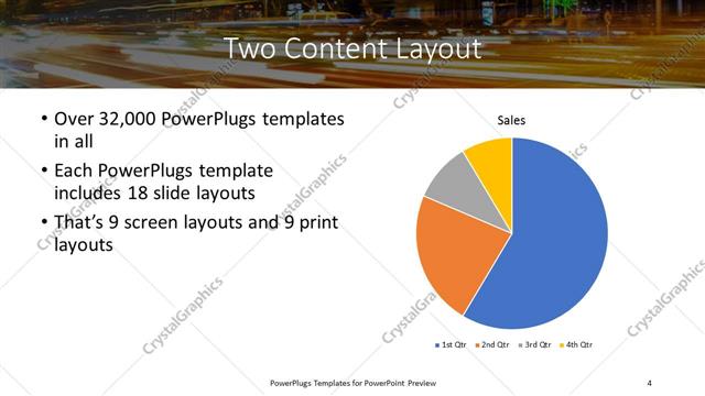 Two Content presentation slide layout
