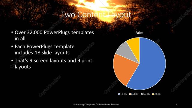 Two Content presentation slide layout