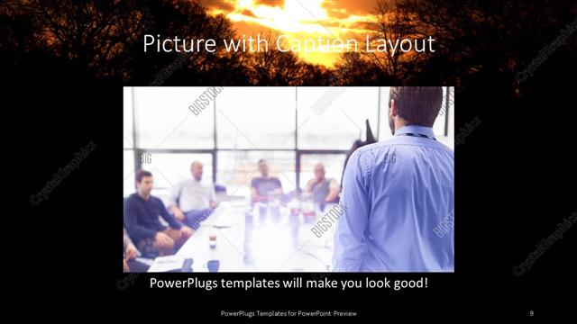 Picture with Caption presentation slide layout