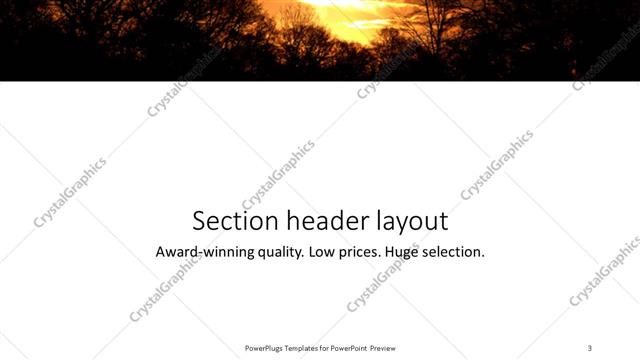 Section Header presentation slide layout