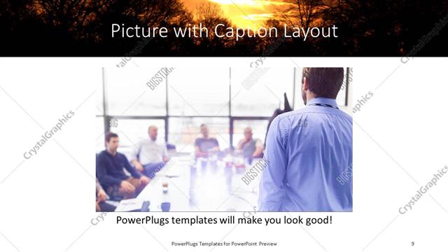 Picture with Caption presentation slide layout