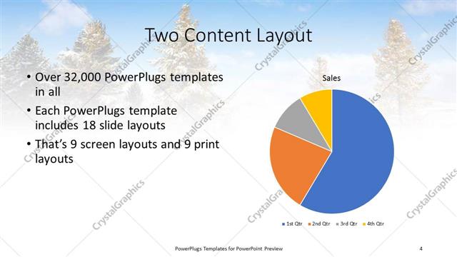 Two Content presentation slide layout