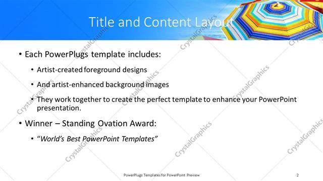 Title and Content presentation slide layout