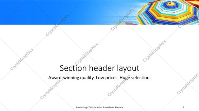 Section Header presentation slide layout