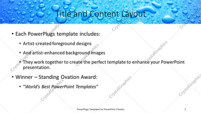 Title and Content presentation slide layout