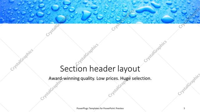 Section Header presentation slide layout